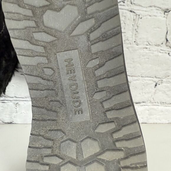 Hey Dude Denny Moccasins Sweater Boots Women 8 Marble Grey Slip On Lightweight - Picture 13 of 13